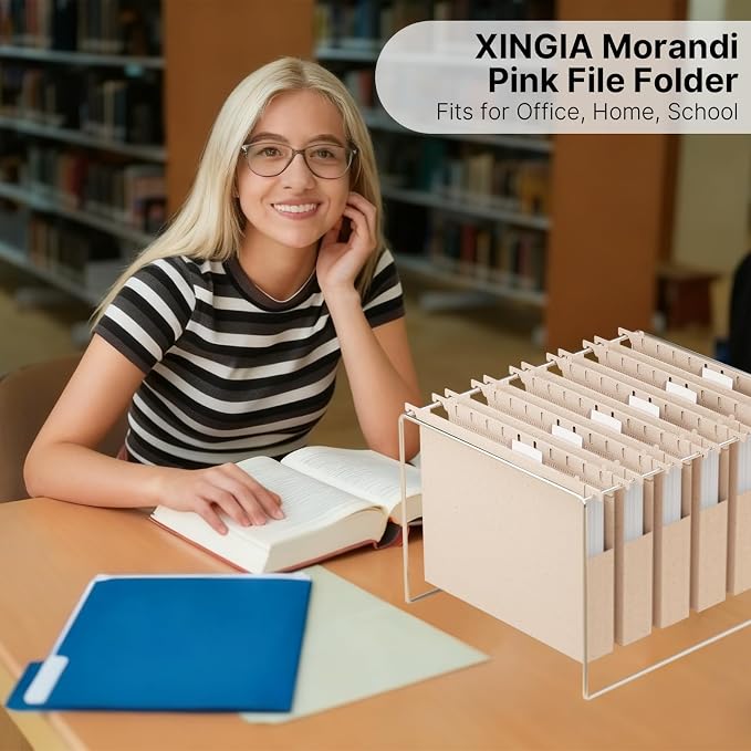 XINGIA Hanging File Folders Letter Size, Heavy Duty 1" Expanding Hanging File - Image 7