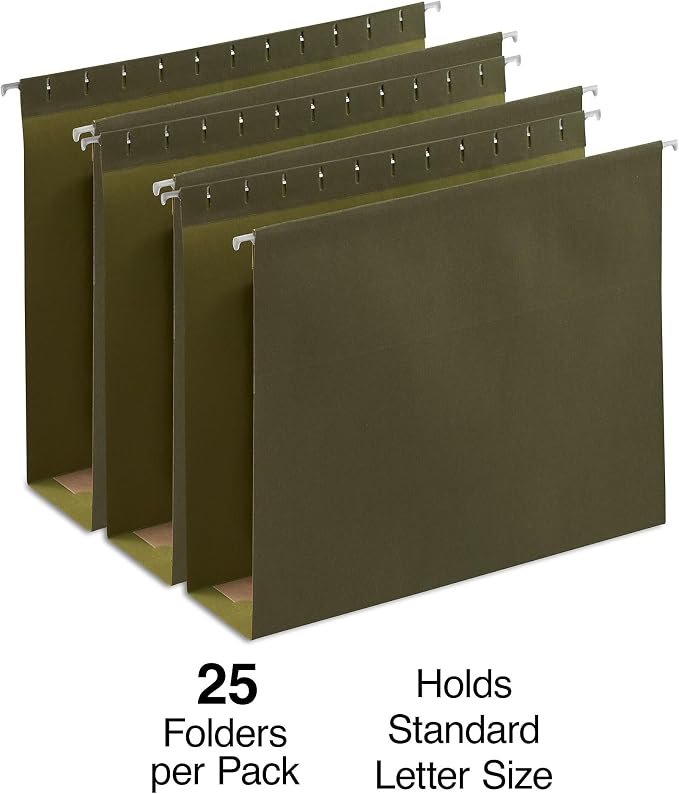 Staples Reinforced Hanging File Folders, Letter Size, Wide‑Capacity Box‑Bottom - Image 5