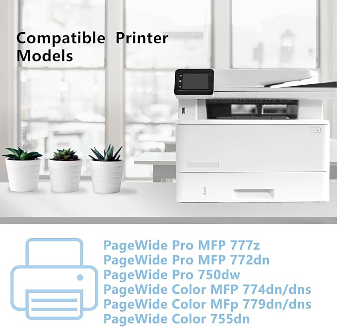 High Yield 990X 990 990XC Ink Cartridges Compatible with HP PageWide Color 755dn MFP 774dn MFP 774dns Managed Color E75160dn Printer Ink (Black,Cyan,Magenta,Yellow)-DeskLoop Office