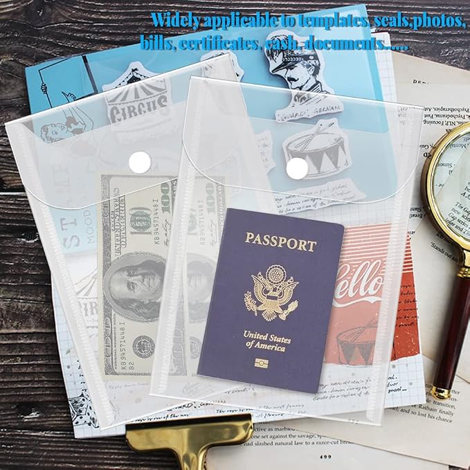 Vmiapxo 40 Pack Stamp and Die Storage Pockets, Reusable Small Plastic Envelopes - Image 5