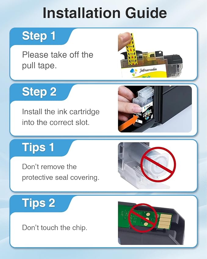 LC406XL Ink Cartridges Compatible with Brother LC406XL LC 406 XL High Yield Work with Brother MFC-J4335DW MFC-J4535DW MFC-J5855DW MFC-J6955DW MFC-J6555DW Printer (4 Pack, Black, Cyan, Magenta, Yellow)-DeskLoop Office