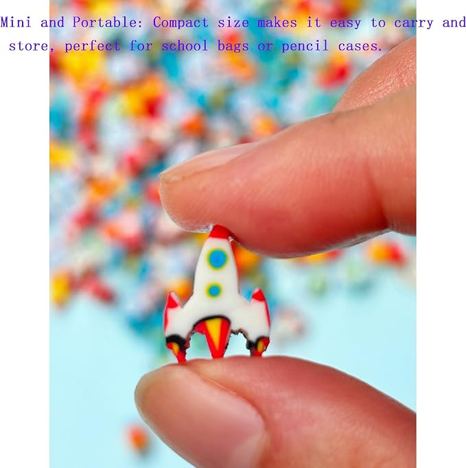 400PCS Mini Space Cute Erasers for Kids Bulk, Fun Erasers for Classroom Back to - Image 3