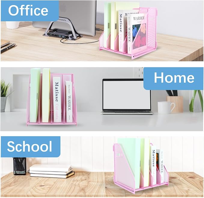 Desk Organizers, Metal Magazine File Holder - Image 7