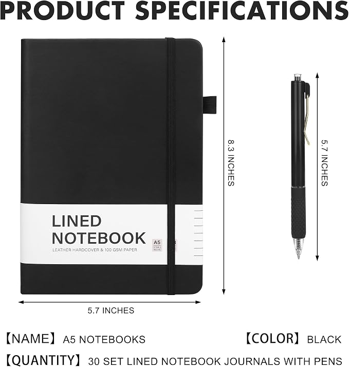 Aodaer 30 Set Lined Notebook Journals - Image 2