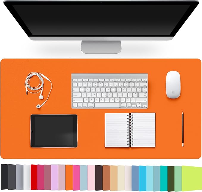 Leather Desk Pad Protector, Non-Slip Desk Pad, on-Slip PU Leather Large Mouse by CADONO