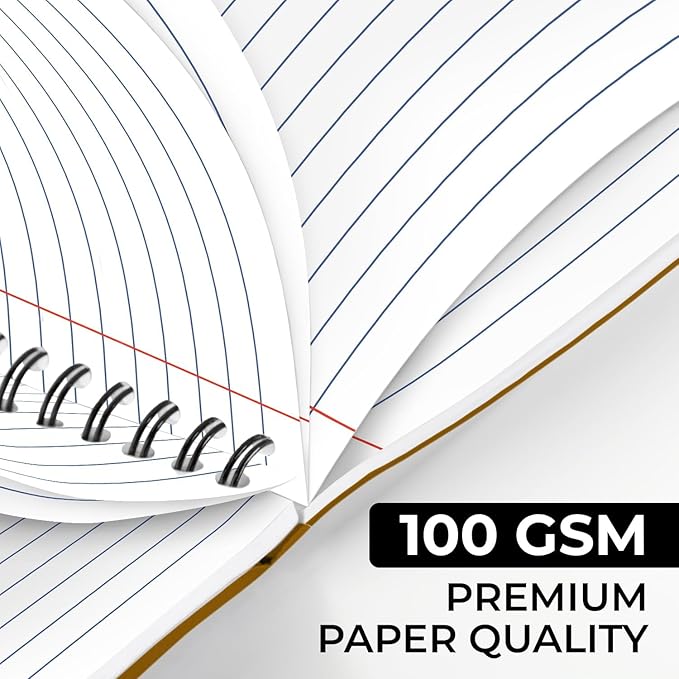 48 Pack Kraft Spiral Notebook, A5 College Ruled, 5.8 x 8.3, 120 Pages (60 Sheets), 100 GSM Thick Paper, Hardcover Planner Notebooks, Travel Writing Journals, Bulk Home Office School Supplies-DeskLoop Office