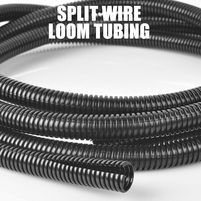 1 Inch Wire Loom Split Tubing - 25 ft Cord Protector Electric Wires Covers - Image 3