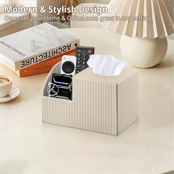 PU Leather Square Tissue Box Cover - Image 7