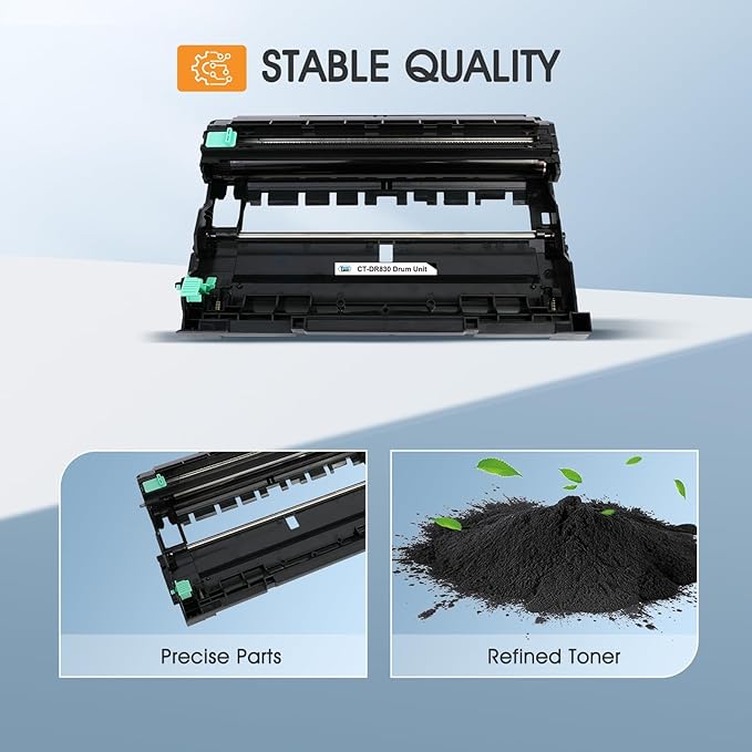 DR-830 DR830 Drum Unit Black 2 Pack Compatible Replacement for Brother DR830 DR 830 DR-830 for HL-L2400D L2405W L2460DW L2460DWXL L2865DW L2480DW DCP-L2640DW MFC-L2807DW L2820DW L2820DWXL Printer Ink-DeskLoop Office