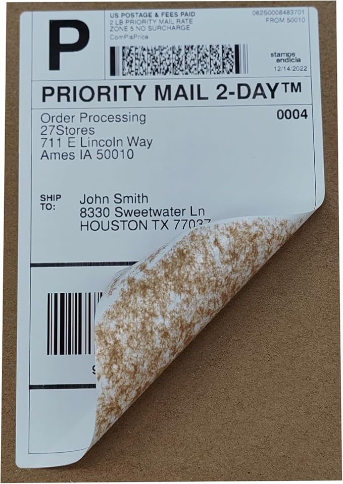 500 4x6 (100x150mm) Fanfold Direct Thermal Shipping Labels – 500 Commercial Grade Labels-DeskLoop Office