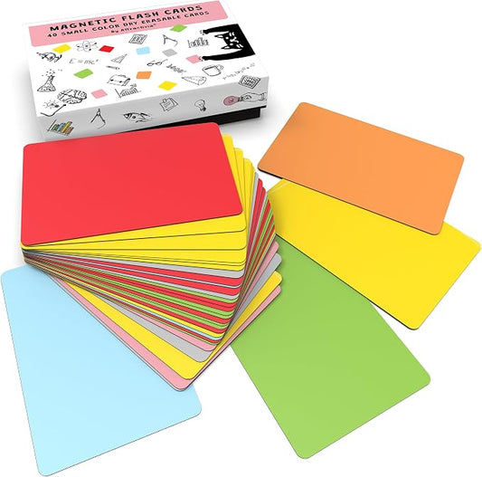 Attractivia Dry Erase Magnetic Labels, 2.8 x 1.8 in, Solid Colors, Colored by Attractivia