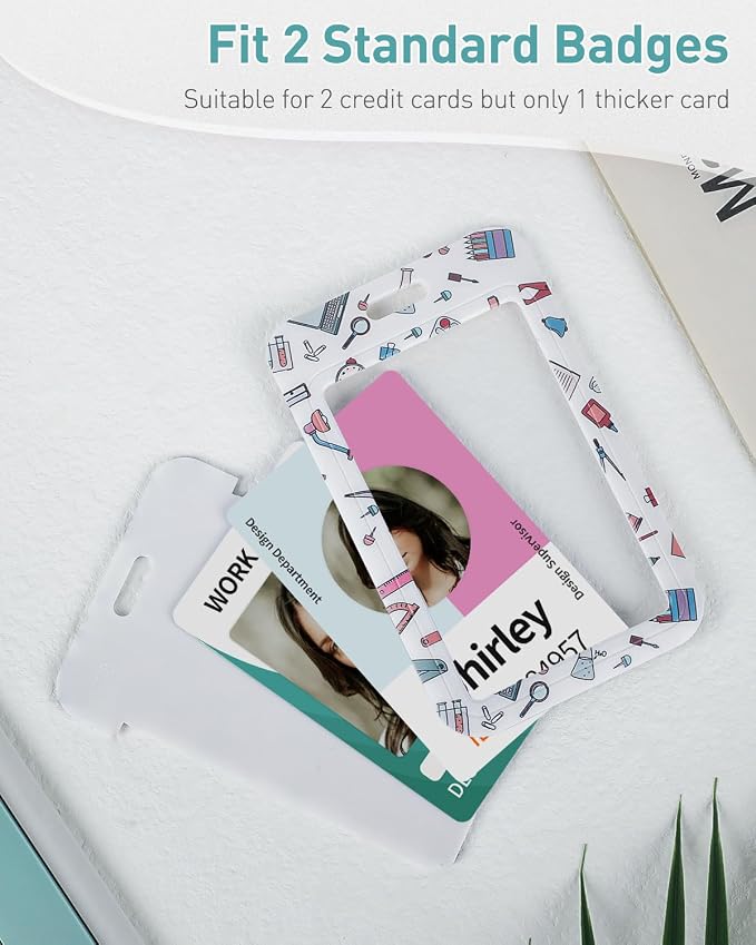 Uniclife Fashionable Sliding Badge Holder Stationery Pattern Plastic Case - Image 5
