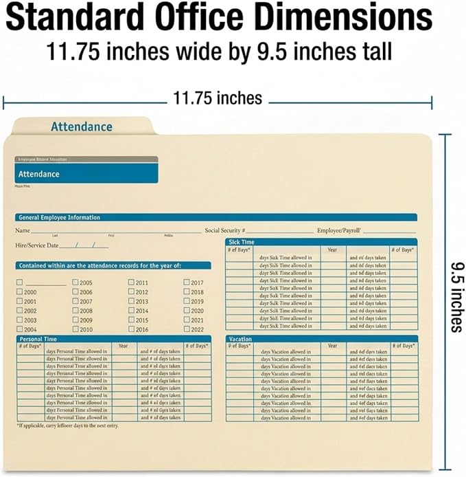 ComplyRight Attendance Folders, Document Filing Folder - Image 3