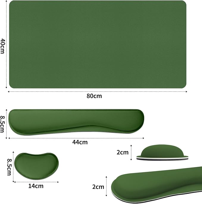 Mouse and Keyboard Pad, 3-in-1 Desk Mat Set, Wrist Rest - Image 3