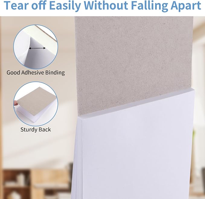 Note Pads 4x6 Inch, 6 Pack Blank Scratch Pads, 50 Sheets Per Memo Pad - Image 3