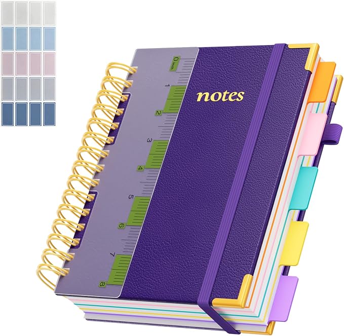 XYark A5 Hardcover Spiral Notebook, 6.3"x8.5" College Ruled Notebooks by XYark