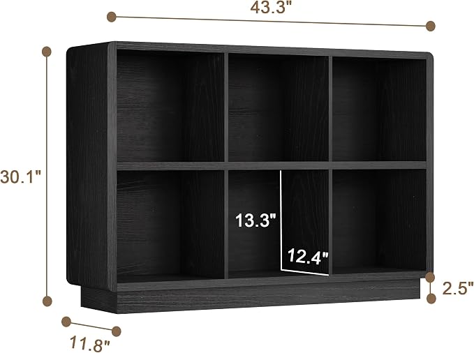 ChooChoo 6 Cube Storage Organizer, Wooden Bookcase - Image 3