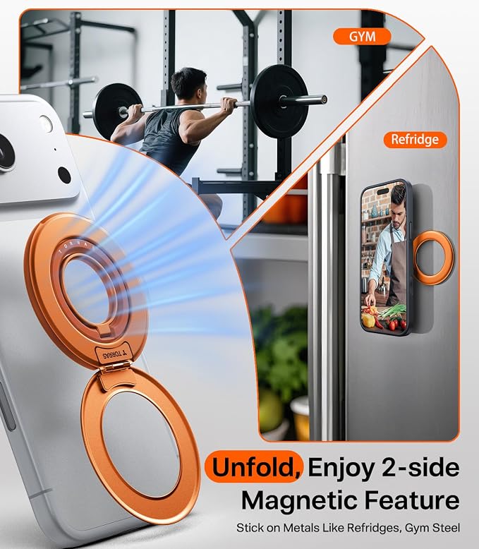 TORRAS 2025 Flagship Magnetic Phone Grip Ring Holder Kickstand Fit - Image 4