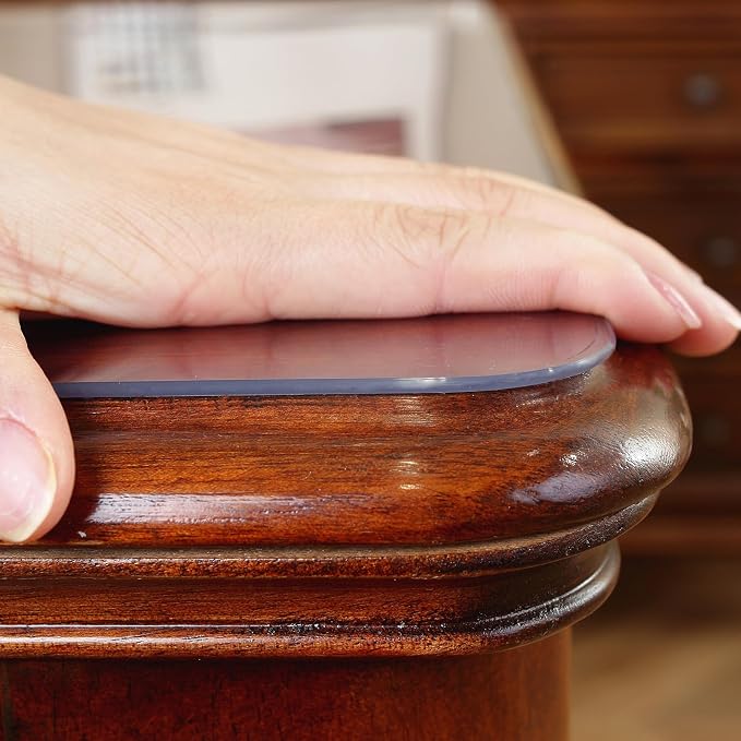 OstepDecor 42 x 75 Inch Clear Table Cover Protector, 2mm Thick Clear Plastic - Image 8