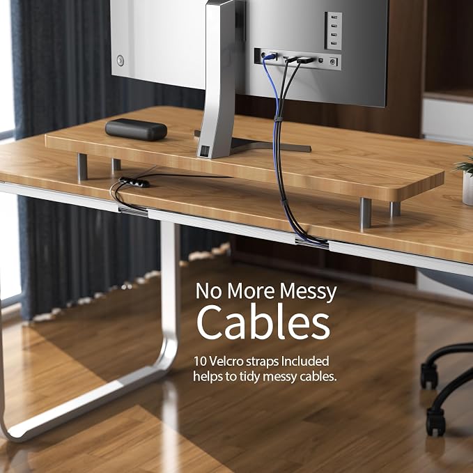Delamu 157in Cable Management Under Desk, Safe & Tidy Under Desk Cable - Image 4