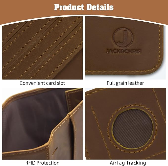 Jack&Chris Genuine Leather Handmade Passport Holder - Image 4