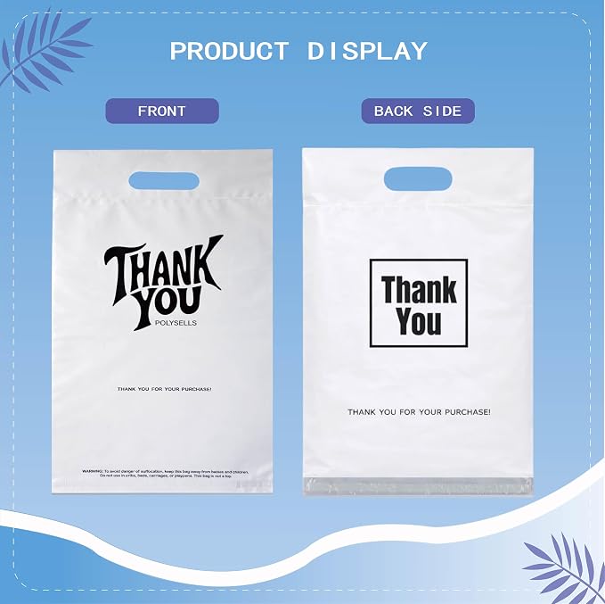 POLYSELLS Thank You Poly Mailers 12x15.5 inches 50 Pcs Waterproof Self-Sealing - Image 5