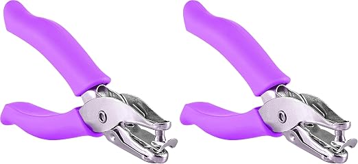Single Hole Punch Metal Purple, 1/4” Hole Puncher by Enday