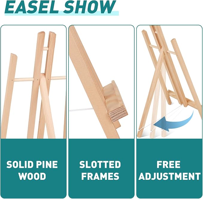 ESRICH 6 Pack 16in Wood Easels, Tabletop Easel - Image 3