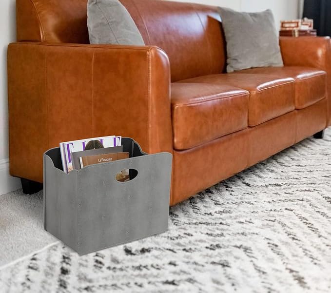 HofferRuffer Magazine Basket Holder, Foldable Magazine Rack, Document File - Image 3