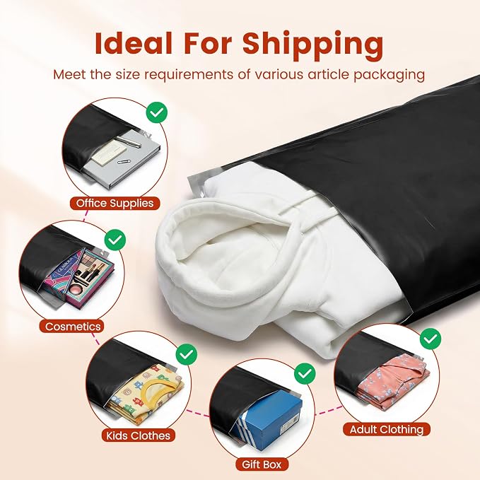 Metronic Poly Mailers 14x19 1000 Pack, Heavy Duty Shipping Bags Bulk Self Seal - Image 6