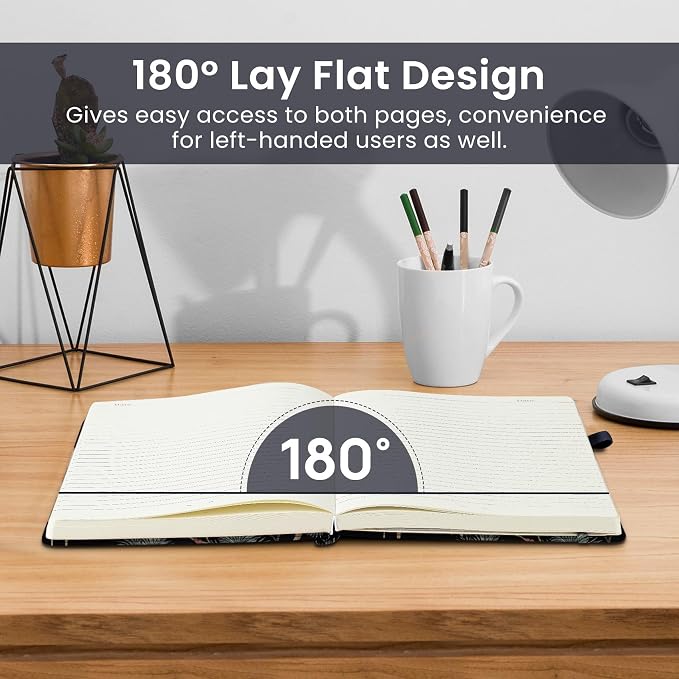 Taja Lined Journal Notebook for Women & Men, Hardcover Leather Journal for - Image 4