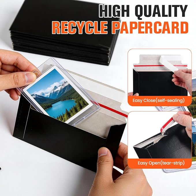 120 Pack Black Rigid Mailers, Perfect Size Shipping Envelopes - Image 3