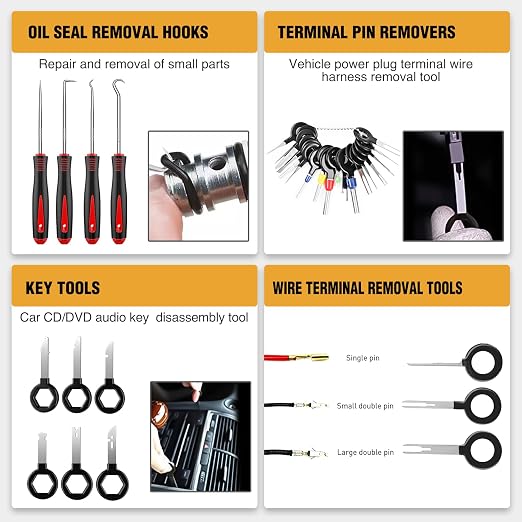 GOOACC 238Pcs Trim Removal Tool, Auto Push Pin Bumper Retainer Clip Set - Image 6