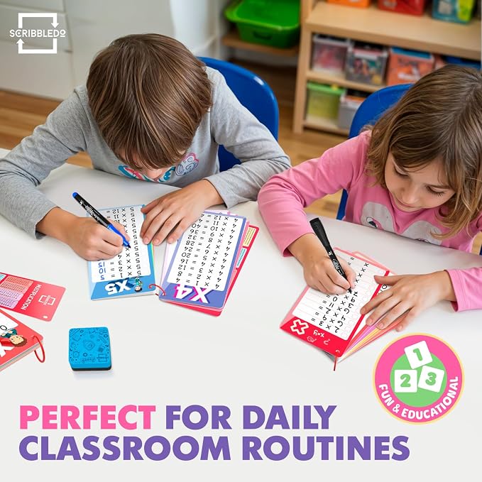 SCRIBBLEDO Dry Erase Multiplication Flash Cards Math 0-12 2nd 3rd 4th Grade - Image 9