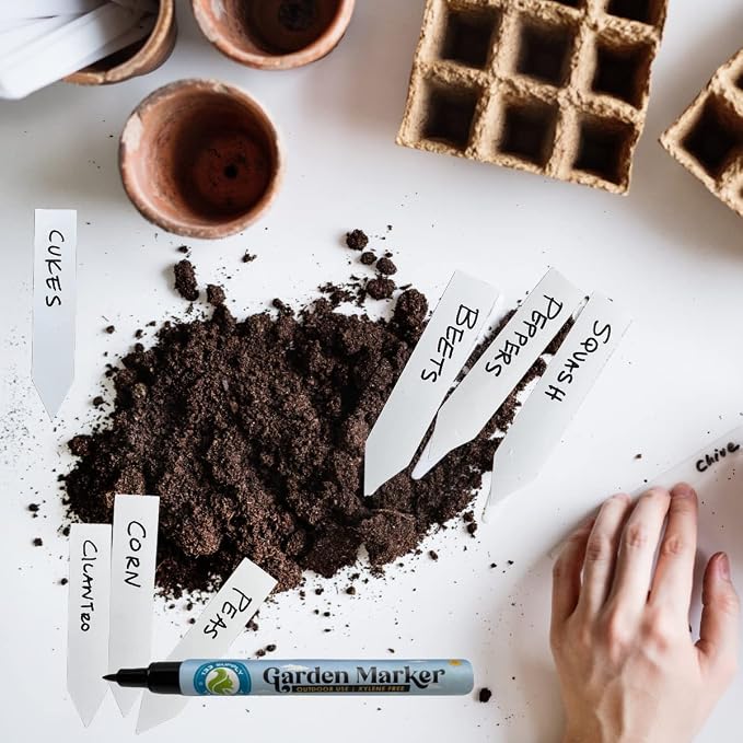 2 Pack Garden Marker Pen Permanent Markers Black - Image 5