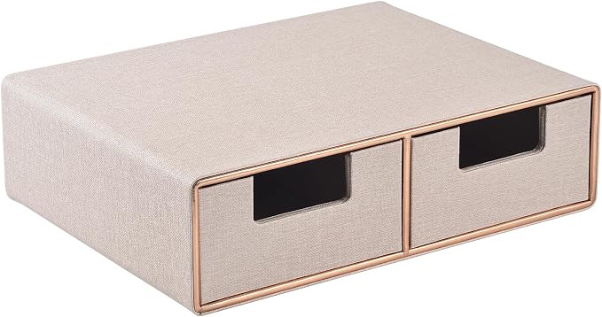 Linen Leather Desk Organizer by RHCSZ