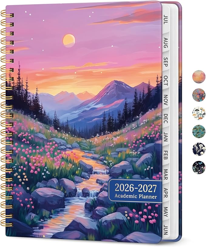 Planner 2026-2027, Academic Year Weekly and Monthly Calender Planner, from Jul by Taja