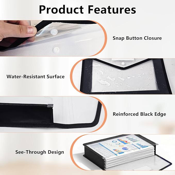 Binditek 5 Pack Plastic Expanding Folders, Expandable Document Folder - Image 6