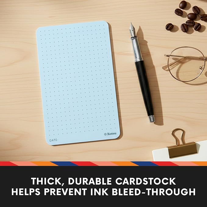 Notsu Dotted Colored Note Cards 3x5 inch, 40 ct | Bullet Dot Grid Vertical - Image 6