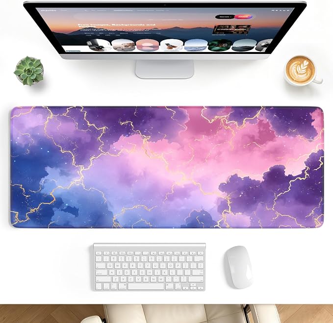 Desk Mat, Big Desk Pad, 31.5x11.8 Inches Extended Big Gaming Mouse Pad by stanploe