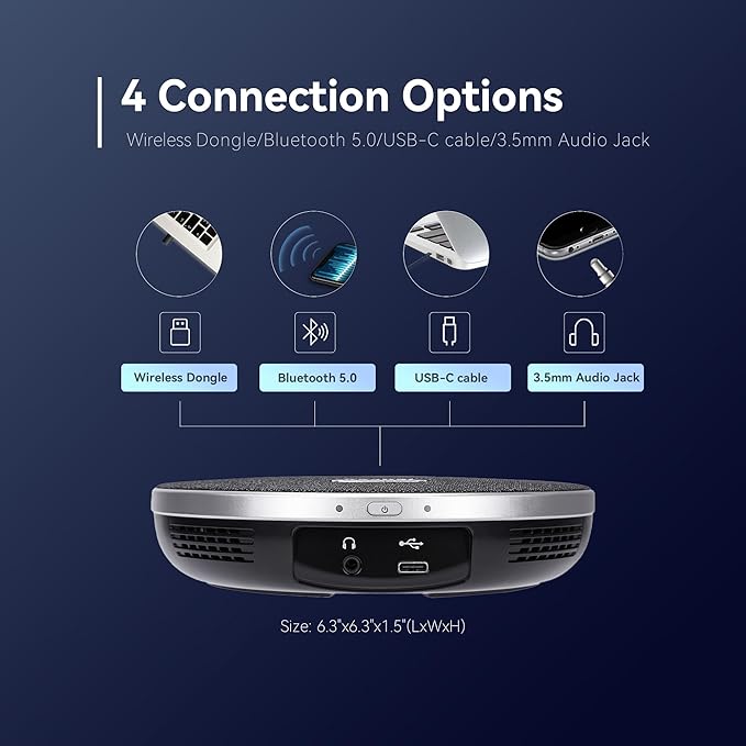 4K Conference Room Camera System, AI Auto-Tracking PTZ Camera 5X Digital Zoom with Speakerphone Set 120° Wide-Angle USB3.0 for Zoom YouTube Teams OBS and More-DeskLoop Office