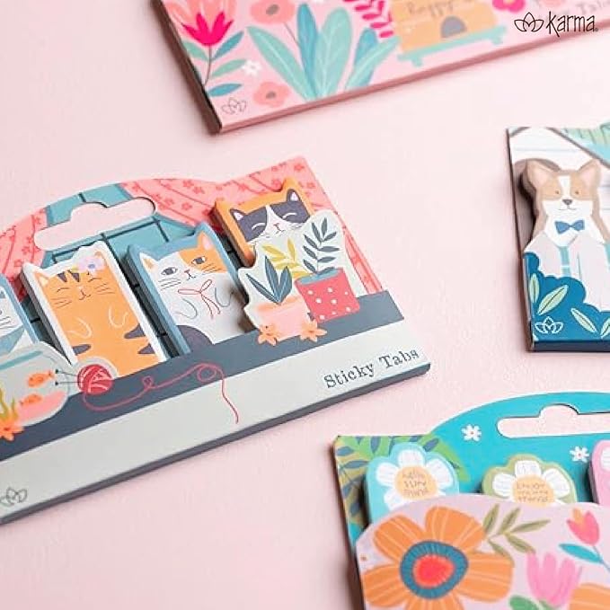 Karma, 100 Sticky Paper Tabs, Cute Page Markers, Sticky Index Tabs, Colorful - Image 5