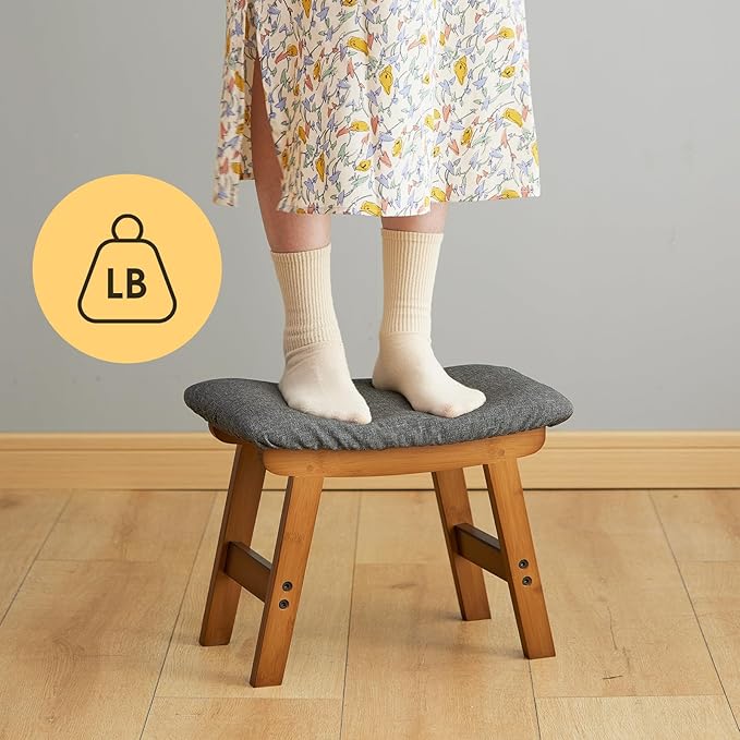 Foot Stool Ottoman Foot Rest Under Desk, Small Stool - Image 4
