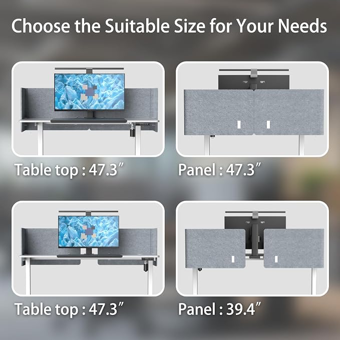 ERGO COLLECT Desk Privacy Panel, 2-in-1 Adjustable Acoustic Desktop Partition - Image 7