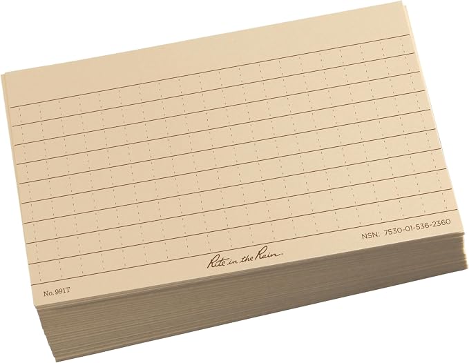 Rite in the Rain Weatherproof Index Cards, Universal Pattern by RiteintheRain