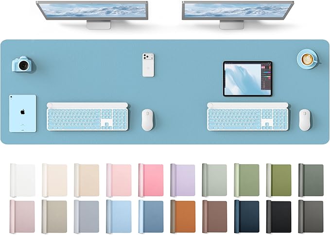 YSAGi Leather Desk Protector, Office Mat, Large Mouse Mat, Non-Slip PU Leather by YSAGi