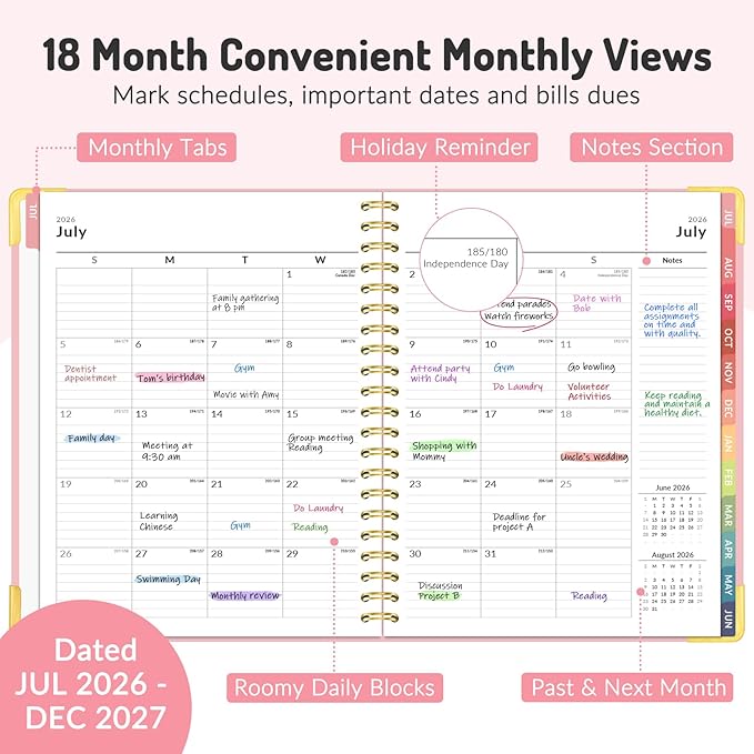 Jul 2026 - Dec 2027 Planner, Forvencer 18 Month Academic Planner 2026-2027 - Image 3