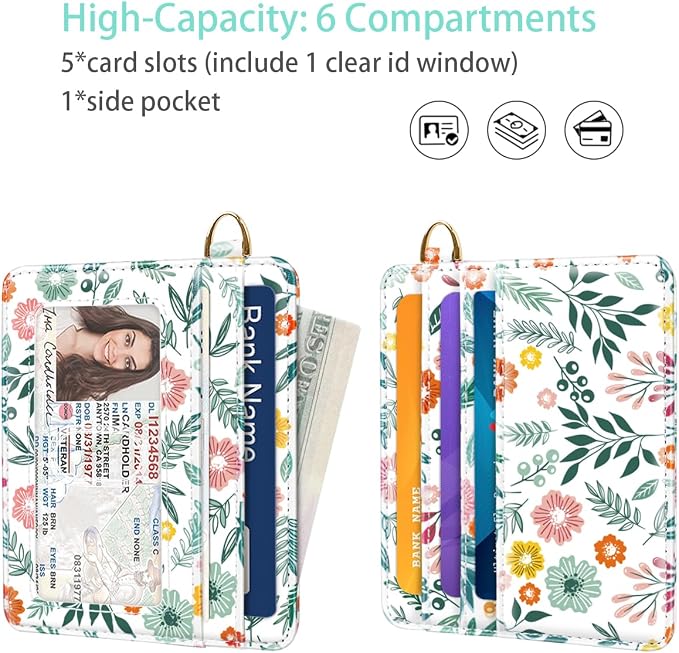 Slim Minimalist Front Pocket RFID Blocking Credit Card Holder Small Wallet Cute - Image 2