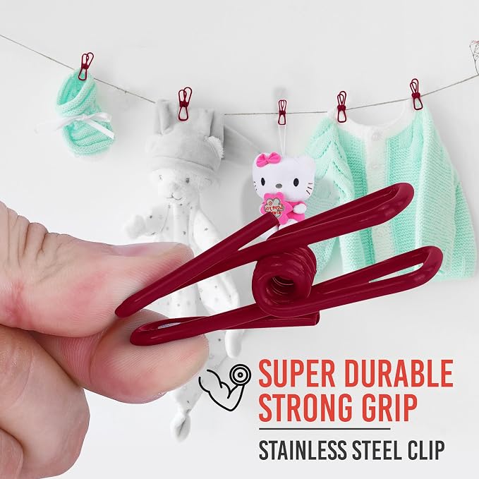 30 Pack Red Chip Bag Clips for Food - Image 3