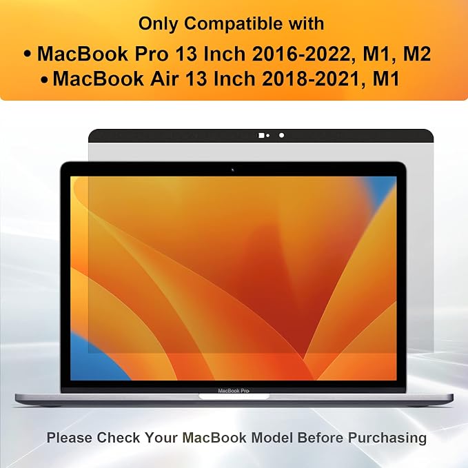 Mamol Magnetic Privacy Screen for MacBook Pro 13 Inch, Anti Glare Blue Light - Image 8